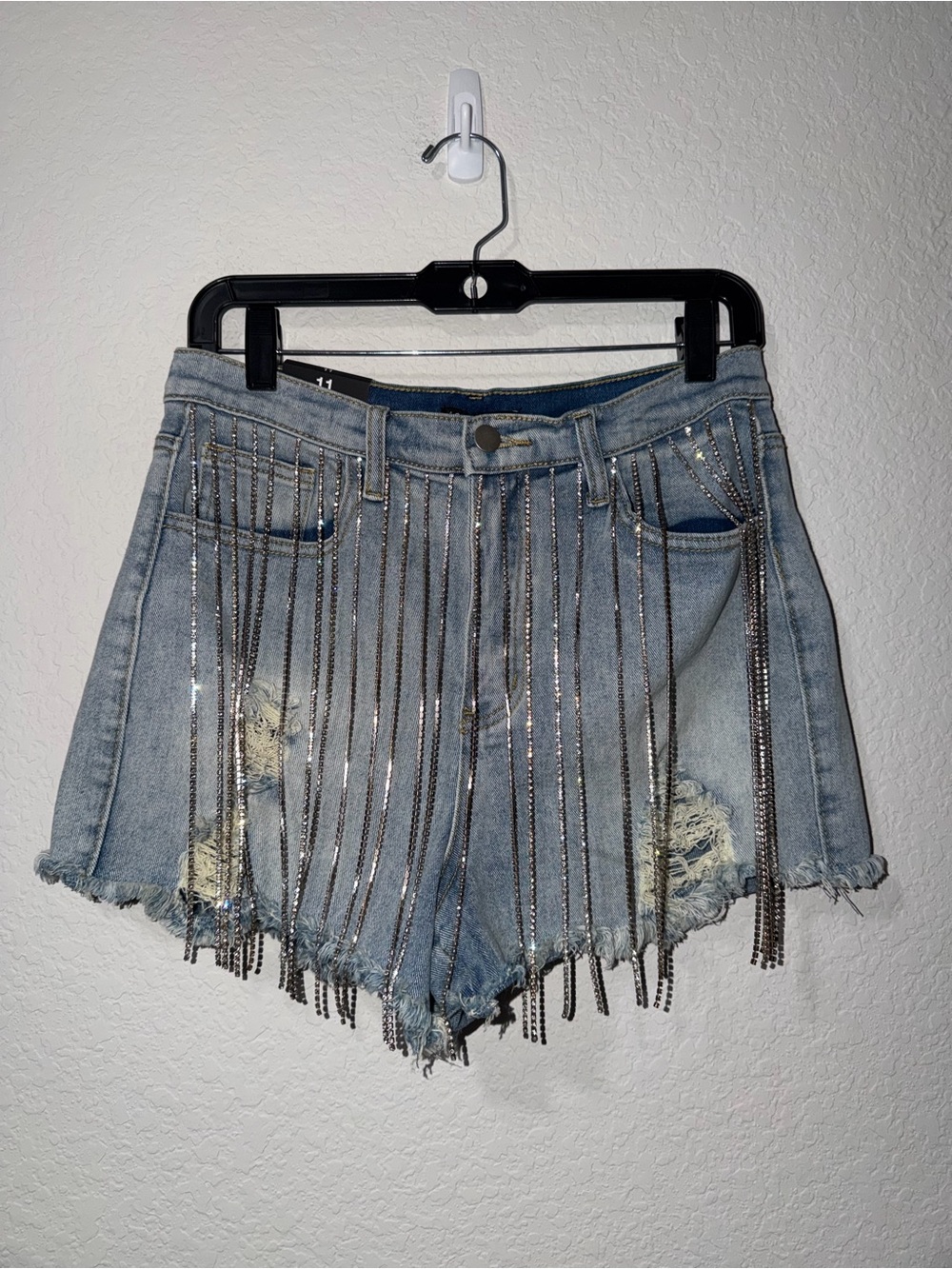 NWT Fashion Nova Watch the Drip Distressed Denim Shorts